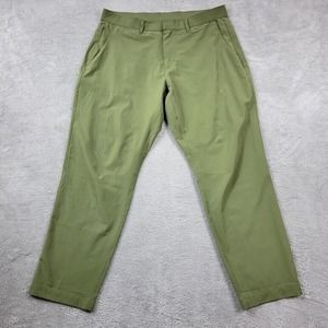 Fabletics The Only Pants Mens 36x30 Green Chino Performance Stretch Modern